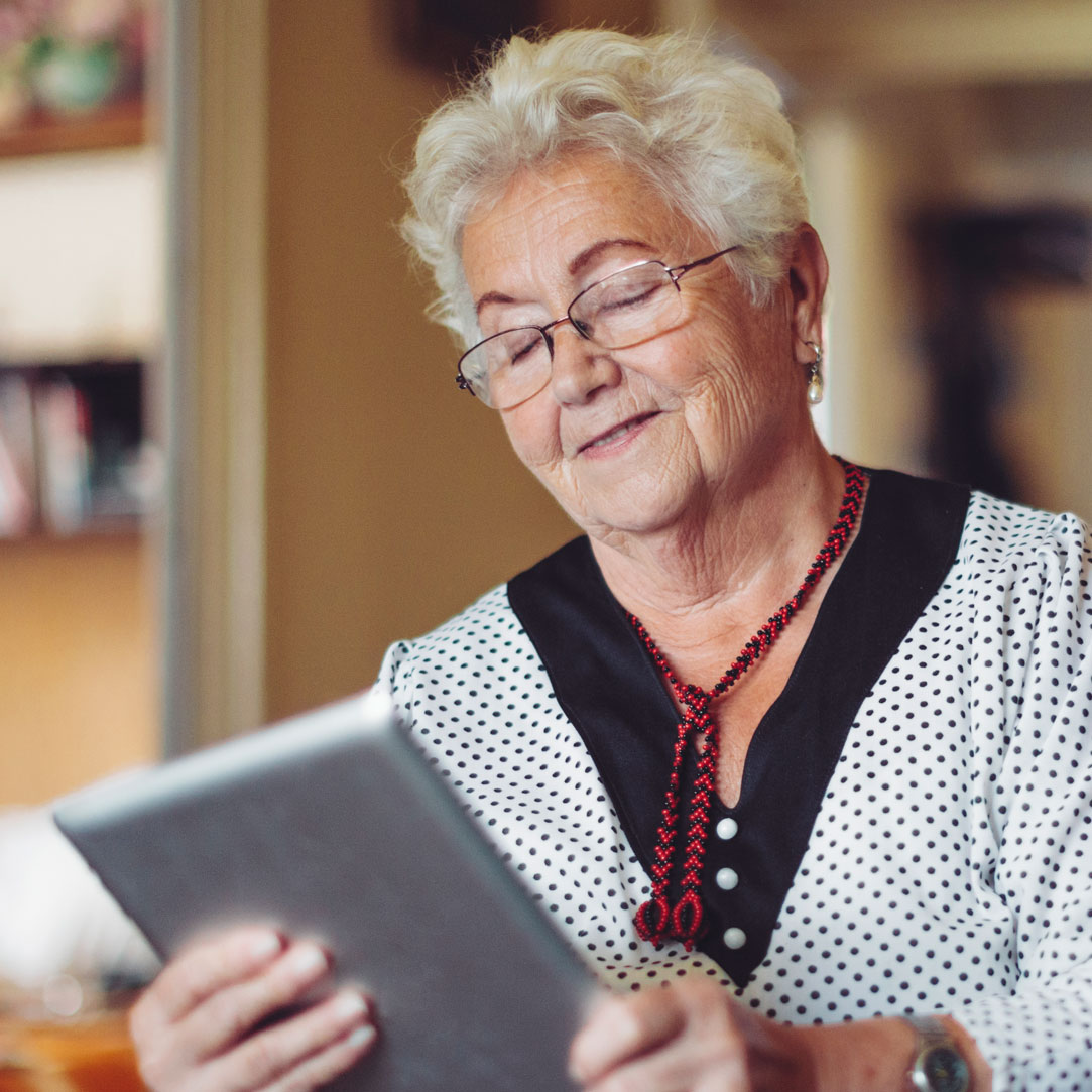 Person with tablet